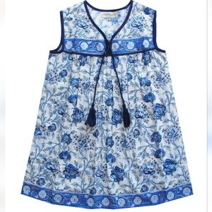Little Gypsy Co Little Luna Floral Sleeveless Dress, Size 4Y, Color Blue Azalea